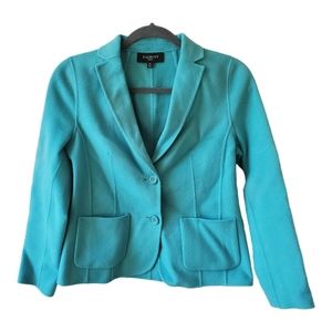 ❤️Talbots teal soft blazer jacket size 0 petite